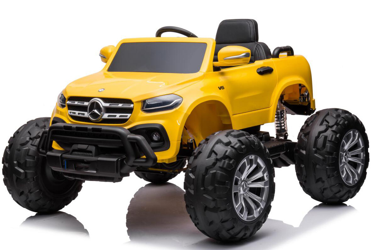 4WD Mercedes-Benz Monster Truck frame Licensed Ride On Car With 2.4G Remote Control Huge wheels