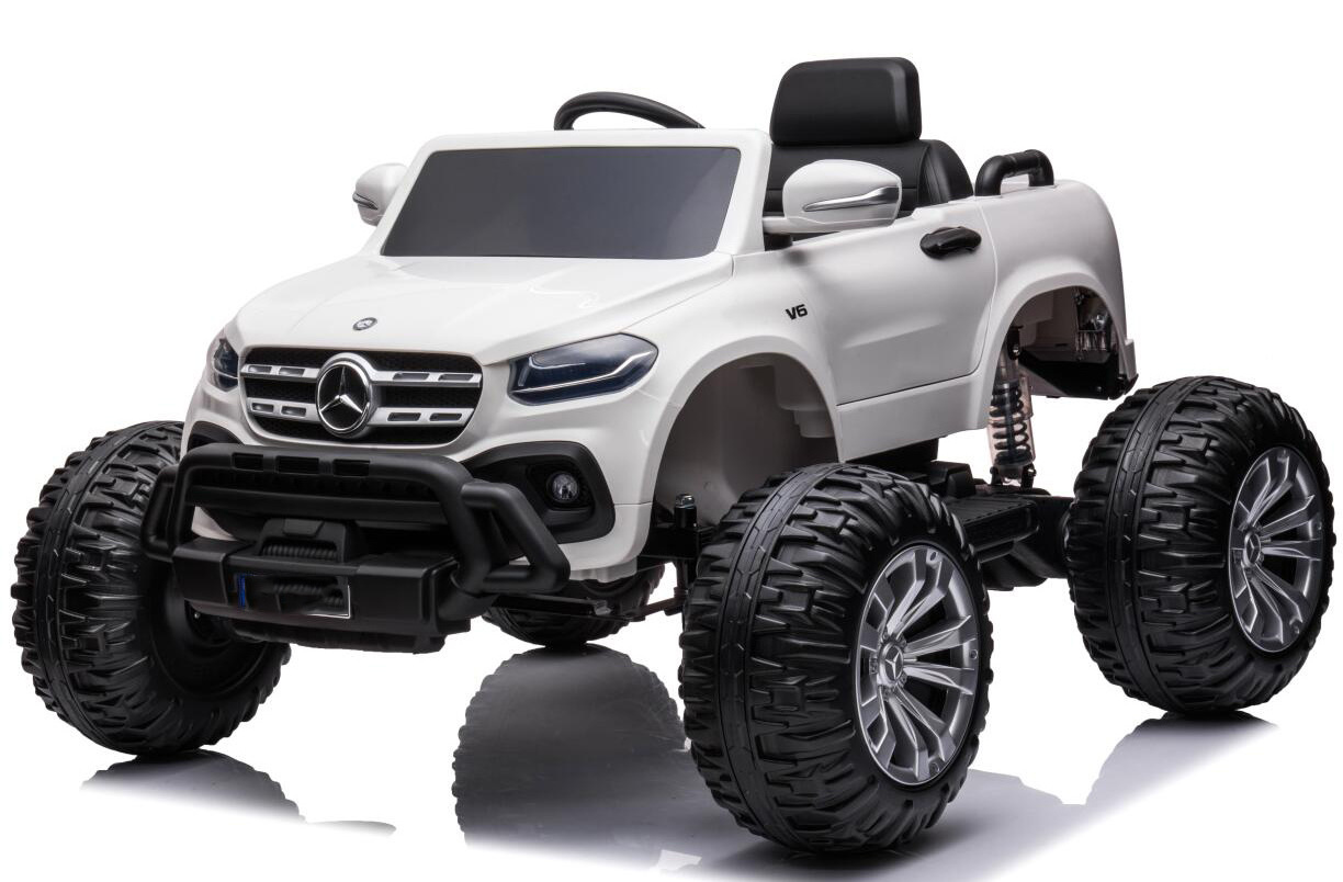 4WD Mercedes-Benz Monster Truck frame Licensed Ride On Car With 2.4G Remote Control Huge wheels