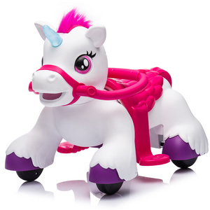 Kids Ride on 12V Electric Toy Ride on Car for Girls with Unicorn modeling