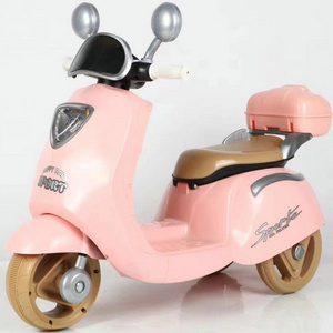 Electric Scooter with Parental Remote Control Pink Motorcycle for Kids