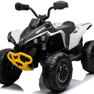 12V Can-Am Kids Ride on ATV Quad Car with Forward & Backward Function, Four Wheeler for Kids with Wear-Resistant Wheels