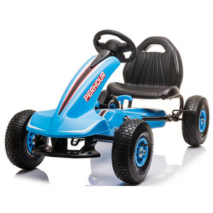 4 Wheel Pedal Car Powered Go Kart for Kids with Adjustable Seat, Safety Hand Brake, Non-Slip Tires