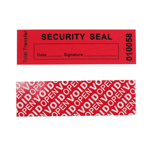 Custom colour seal sticker label security label for box packaging label