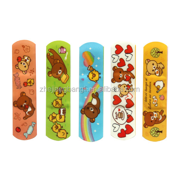 OEM customized colorful children favourite popular cartoon kids wound care  plaster bandaid  first aid bandage