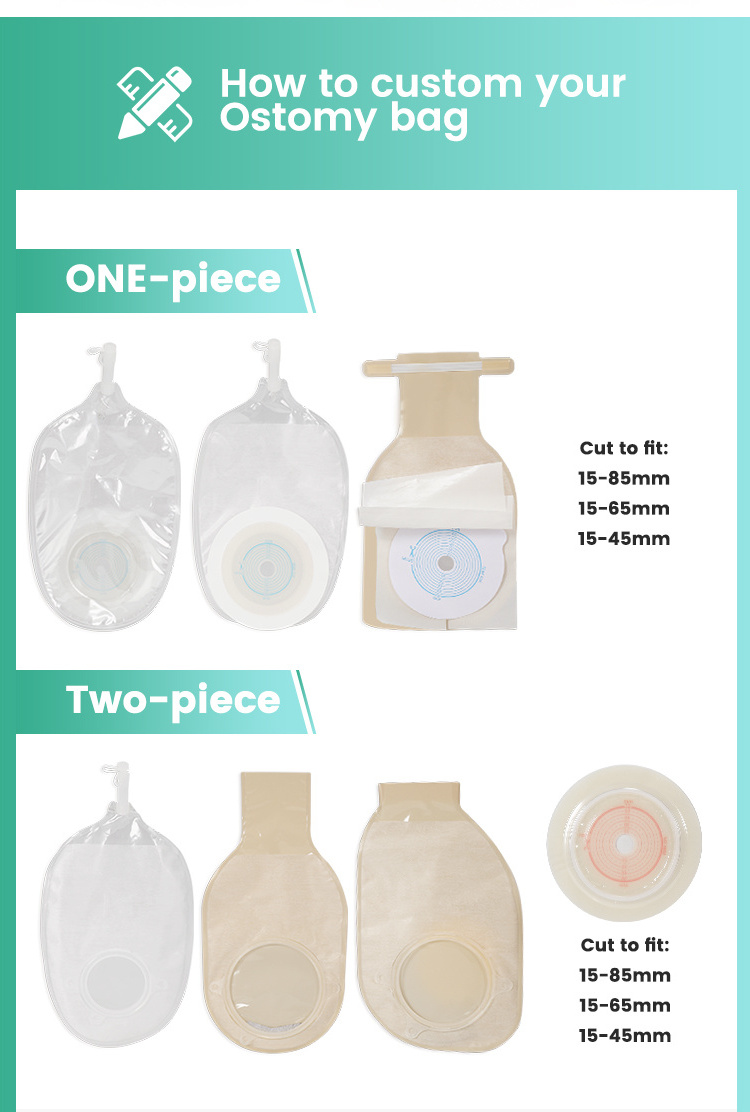 Two piece Drainable Medical Adhesives  Urostomy Urine Ostomy Bag urostomy bag supplier