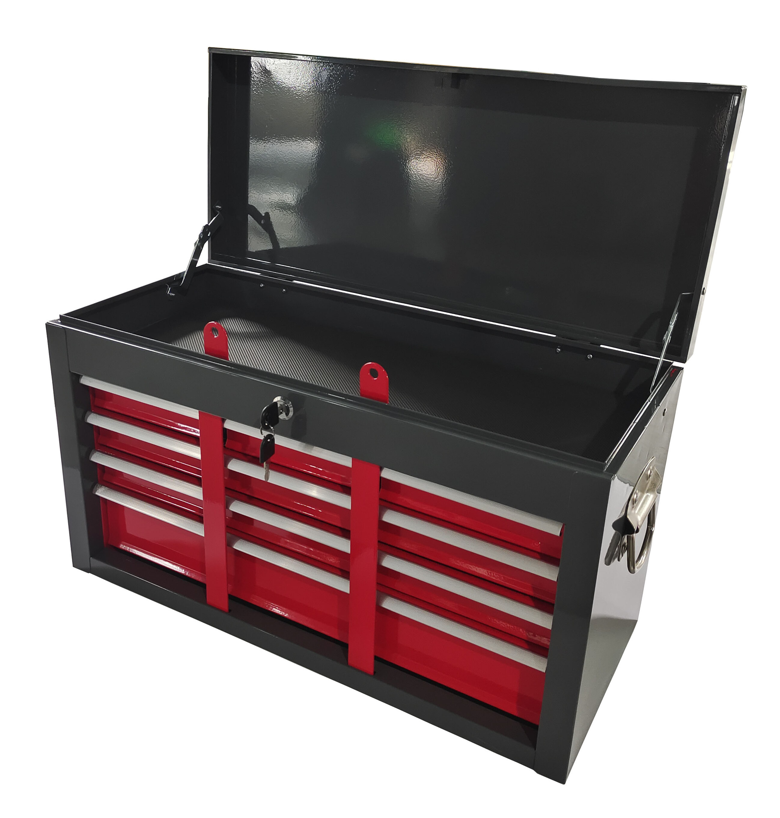 Factory Price Metal Tool Box Cantilever Folding Red Storage Box 3 Layer Multifunction Steel Tool Box