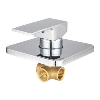 Chrome Shower Valves Wall Mount Shower Faucet Rough-In Valve Bathroom Trim Kit Single Handle Tub Shower Valve Mixer