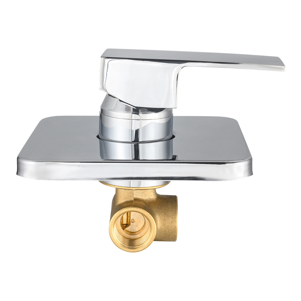 Chrome Shower Valves Wall Mount Shower Faucet Rough-In Valve Bathroom Trim Kit Single Handle Tub Shower Valve Mixer