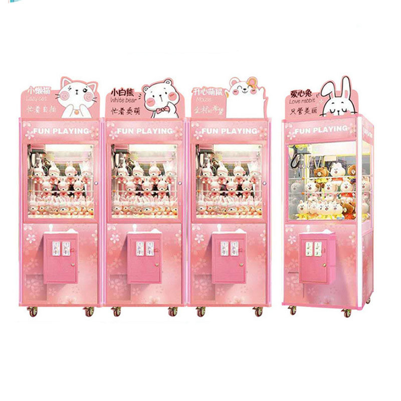 Amusement Park Coin Operated Mini Candy Cending Machine Indoor Playground Arcade Amusement Claw Machine Plush With Bill Acceptor