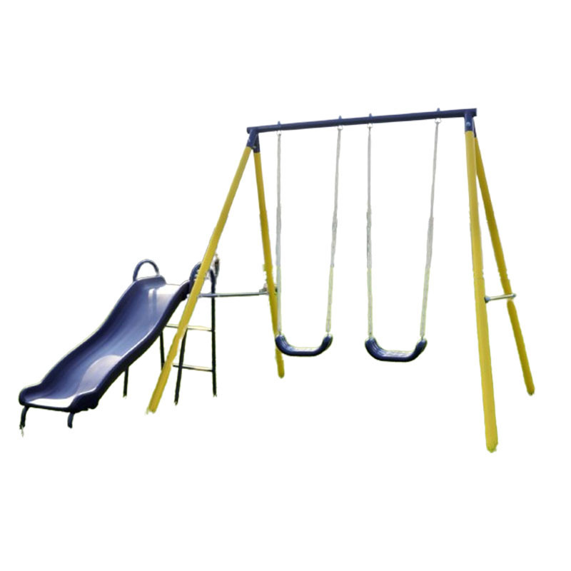 Wholesale Public Backyard Outdoor Playground Children Custom Metal Frame Stand Toys For Kids Indoor Plastic Swings And Slides