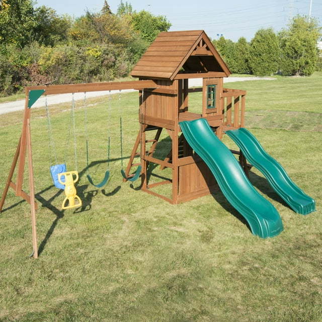 Custom Slide Playground Outdoor Kids Wooden Outdoor Playground Swing And Slide Set Outdoor For Kids Wooden Inflat