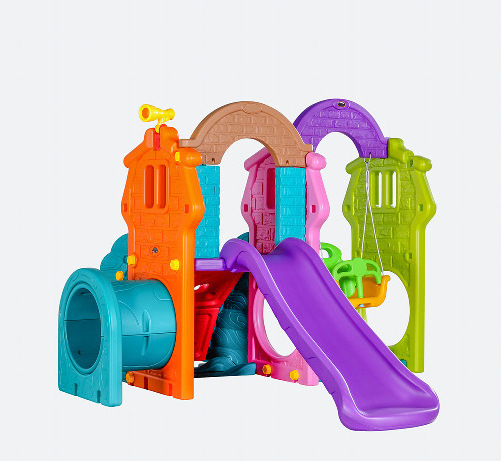 Children Small Indoor Garden Kids Toys Amusement Park  Swing Climb All In One Design Playground Slides