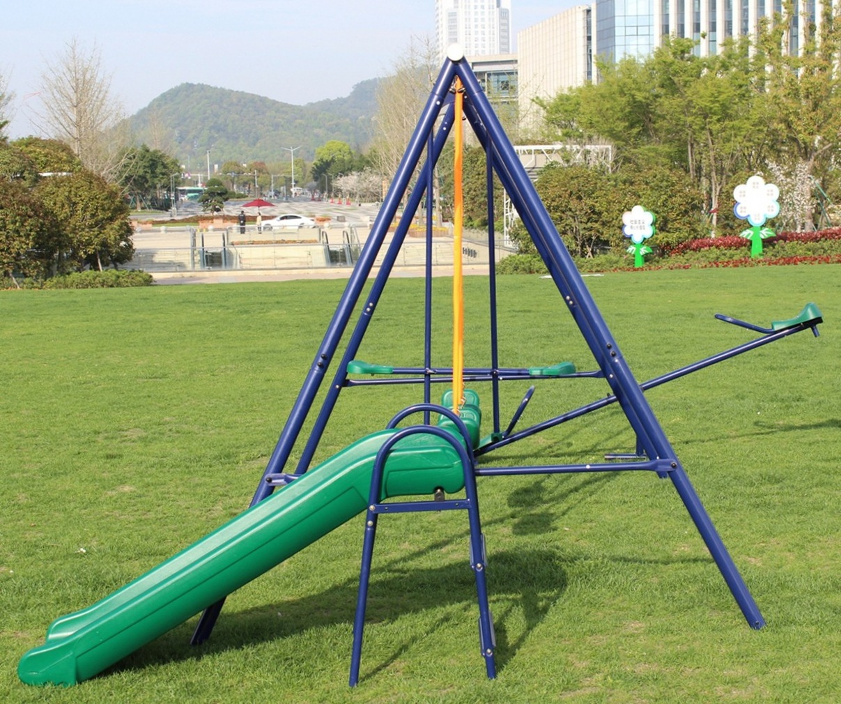 Small Toddler Adult Outdoor Children Simple Seesaw Slide Design Amusement Park Happy Playground Swing