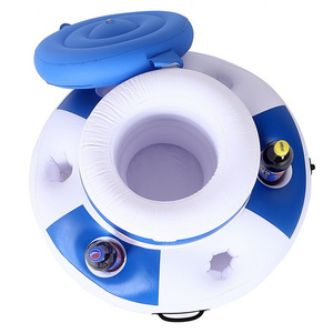 Custom Summer Portable PVC Beer Barrel Cooler For Pool Party Inflatable Floating Pool Cooler