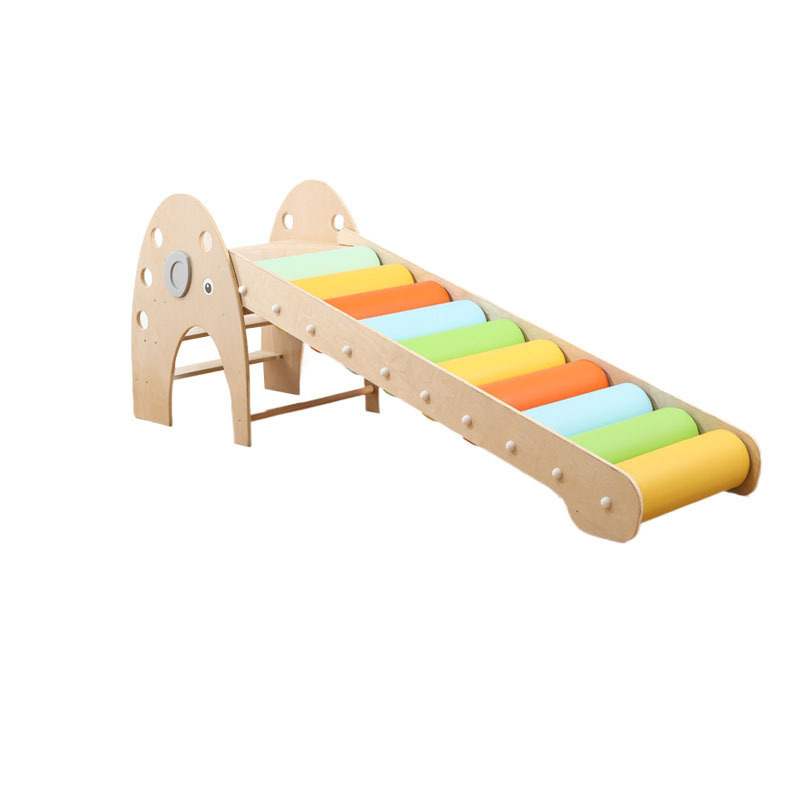 Wholesale Indoor Playground Wooden Baby Indoor Playground Climbing Slide Climbing Toys for Toddlers Wooden Slide Cubboard