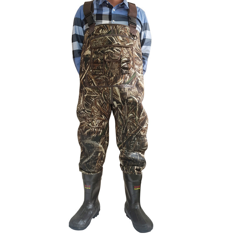 4.5mm Wear Resistance Warm Thermal Custom Made Neoprene Wader Waterproof Thickened Camo Waders Duck Hunting Waders