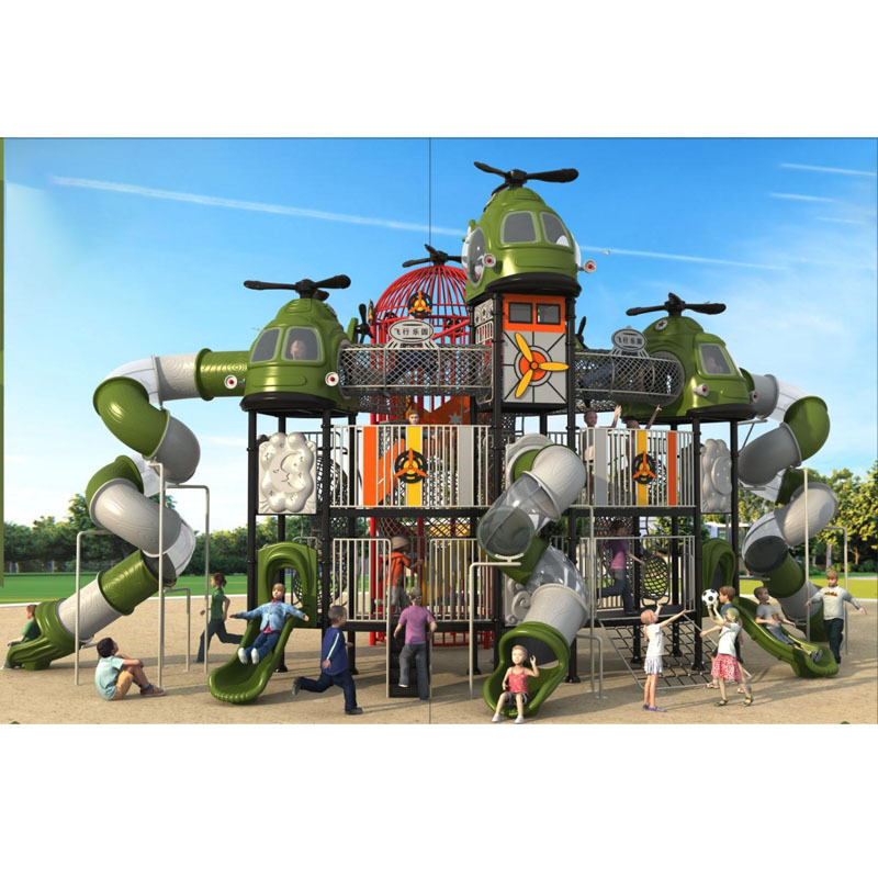 Amusement Park Facilities Outdoor Playground Equipment Children Airplane Model  Playsets Preschool Playground Slide For Kids