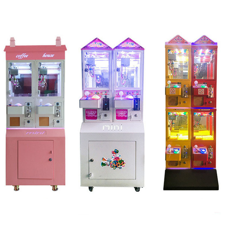 Amusement Park Coin Operated Mini Candy Cending Machine Indoor Playground Arcade Amusement Claw Machine Plush With Bill Acceptor