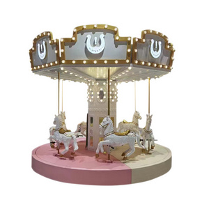 Indoor Amusement Park Kiddie Ride Merry Go Round Mini Carousel Kids Children 6 Players Mini Carousel Rides for Sale