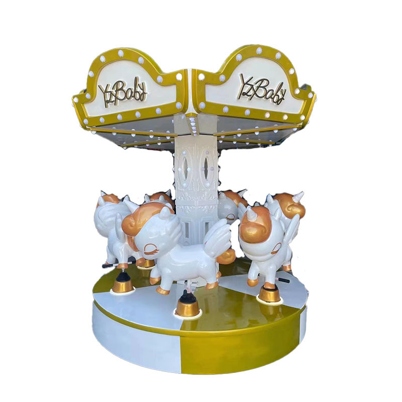 Indoor Amusement Park Kiddie Ride Merry Go Round Mini Carousel Kids Children 6 Players Mini Carousel Rides for Sale