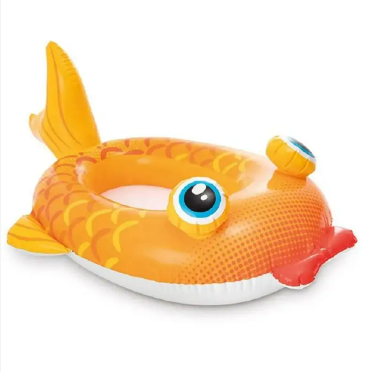 Kids Pool Float Aircraft & Goldfish & Boat 3 Pack Set Inflatable Water Toys Beach Children Swimming Pool Chair Lounge for Baby