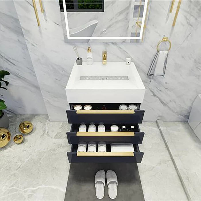 Small Size Bathroom Vanity With Sink Combo Wall Mounted Floating Cabinet Bathroom