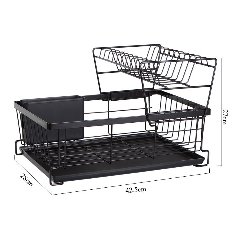 2 tier Kitchen over Sink Drainer Storage Drying Plate Rack Kitchen Dish Drainer Drying Rack