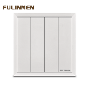 FULINMEN OEM Custom British Standard 250V 10A  Electr button On Of Electric Switch 4 Gang Switch Panel