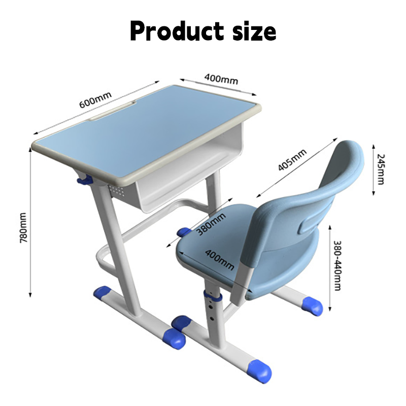 Cheap Classroom Single table and chair Student school desk and chair primary school desk set school furniture