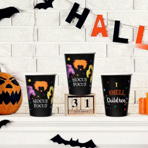 Cheap Price Halloween Coffee Shop Supplies Eco-Friendly Material Takeaway Paper Cup For Tea Cold Hot Drink