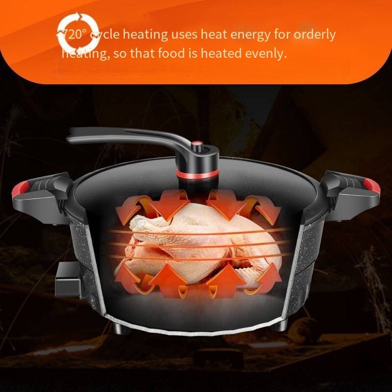 Micro pressure pot low pressure electric cooking pot electric non stick pan stir fried, steamed fried stewed electric hot pot