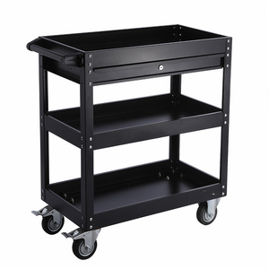 SPCC Heavy Duty Stainless Steel Platform Mobile Roller Tools Cart Cabinet for Car Repair Hand Tools