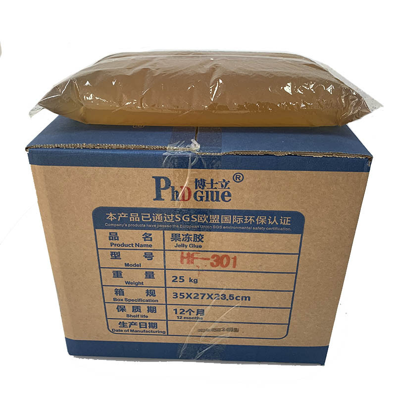 PhDGlue Factory Hot Melt Animal Glue Rigid Cardboard Box Packaging Pasting Animal Jelly Glue for Manual Semi Machine HF301