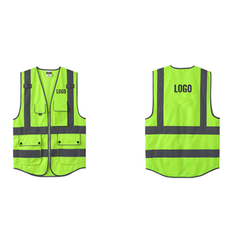 Wholesale Road Traffic Safety High Visibility Customized Construction Fluorescent Emergency Reflective Security Guard Vest