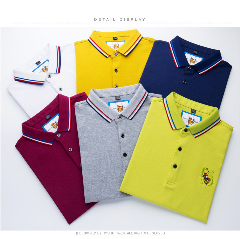 2020 Wholesale Custom Design Embroidered High Quality Pique Cheap Yellow Polo Shirt