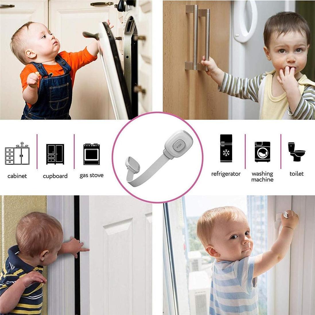 Baby Proofing Latches to Drawer Door Fridge Oven Toilet Seat Kitchen Child Proof Baby Safety Locks for Cabinet