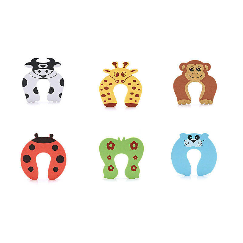 Baby Proofing Finger Pinch Guard Soft Eva Foam Cushion Cartoon Animal Door Stopper Prevent Child Finger Pinch Injuries