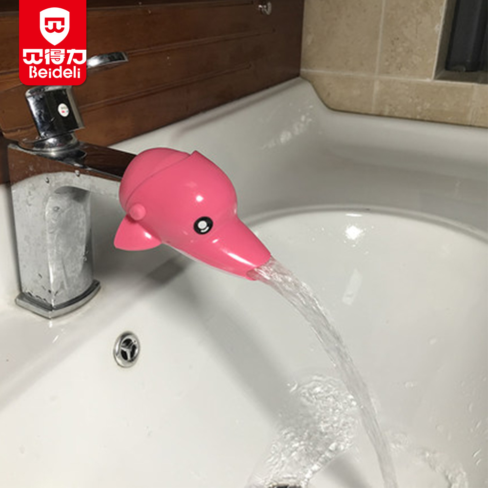 Baby safety kids cartoon silicone faucet extender /child hand washing water chute