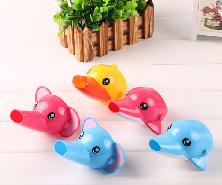 Free Shipping Safety Adorable Cartoon Crane Extender Kids Faucet adorable highlights Bathroom Accessories Faucet Extender