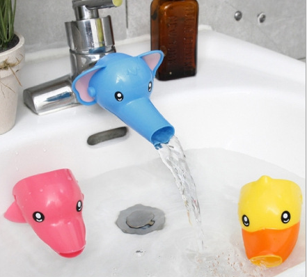 Free Shipping Safety Adorable Cartoon Crane Extender Kids Faucet adorable highlights Bathroom Accessories Faucet Extender