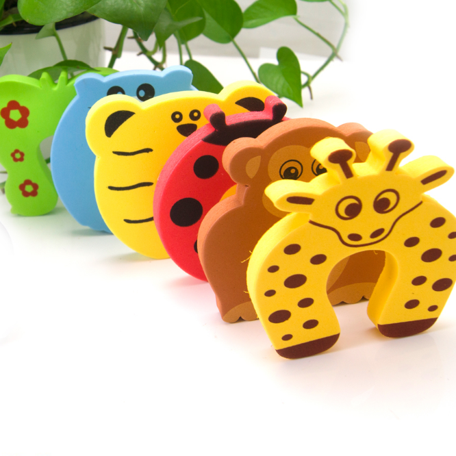 Baby Proofing Finger Pinch Guard Soft Eva Foam Cushion Cartoon Animal Door Stopper Prevent Child Finger Pinch Injuries