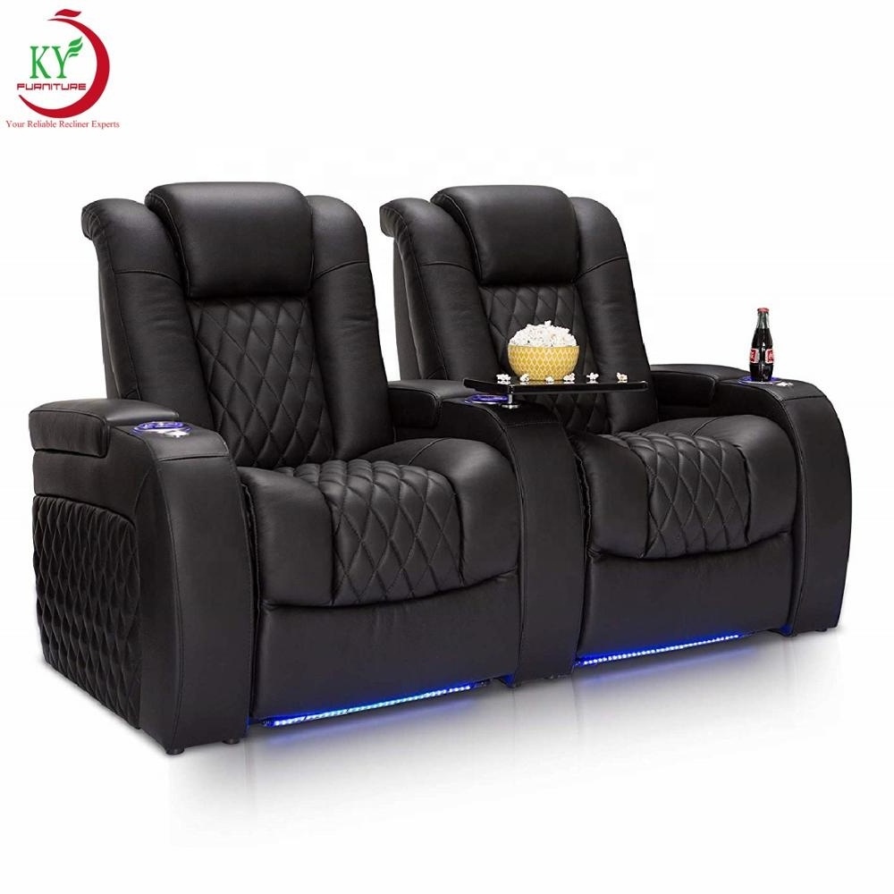 JKY Furniture Living Room Home Theater Cinema Sofa Chair Seat Set With LED Light For Watch Movie