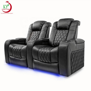 JKY Furniture Living Room Home Theater Cinema Sofa Chair Seat Set With LED Light For Watch Movie