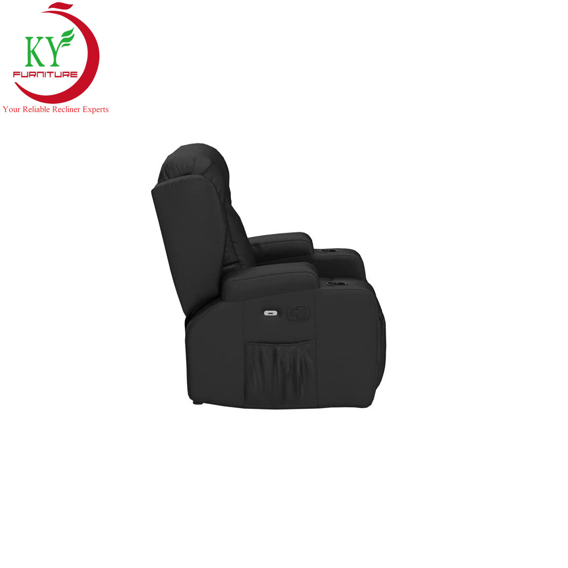 JKY Furniture Modern Living Room Massage Heated Reclining Chair  Modern Air Leather