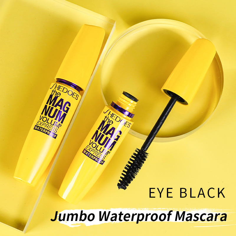 Wholesale Waterproof long-lasting and curling yellow tube mascara for Women Makeup Eyelash Extension Mascara