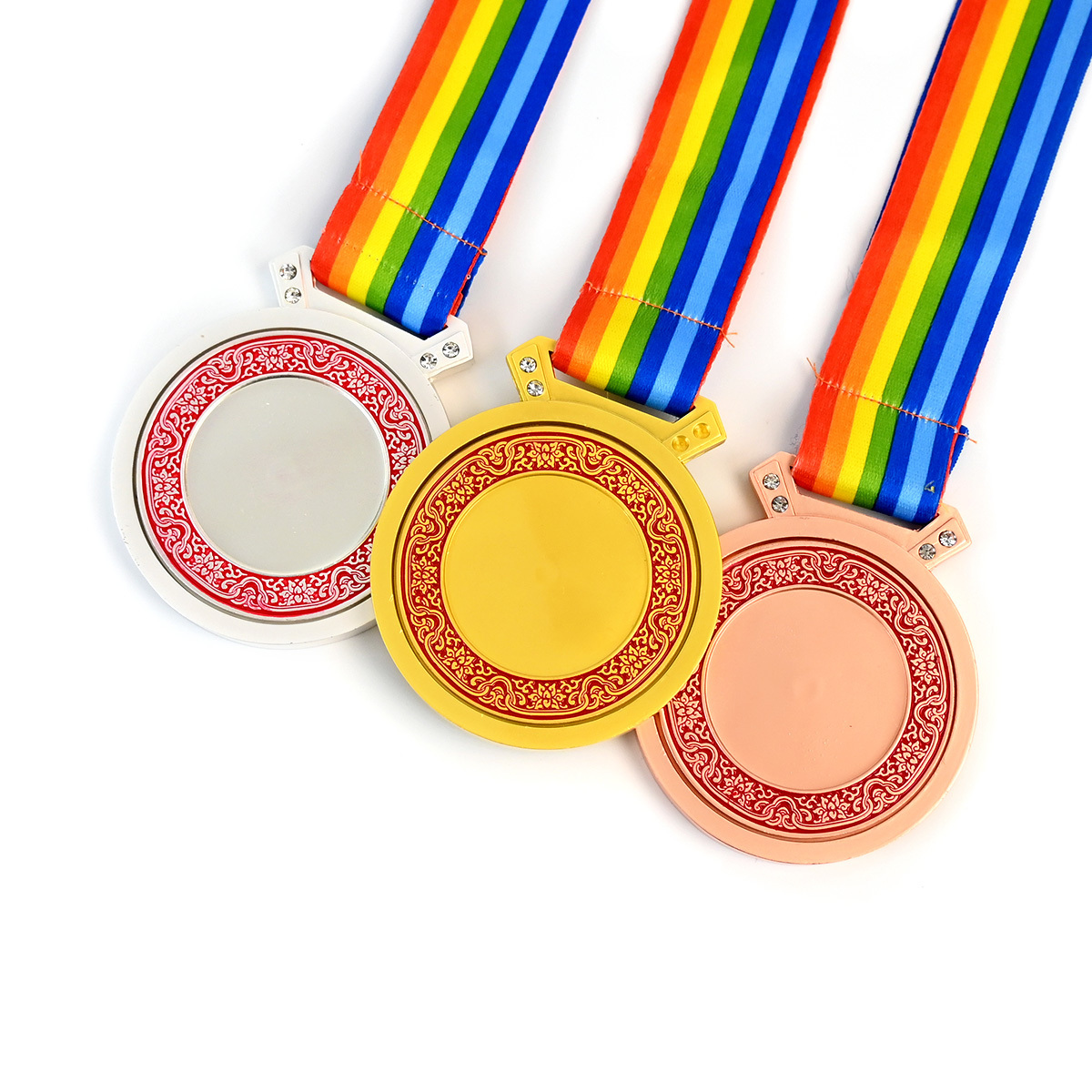 Custom 3D Gold Color round Sports Medals and Trophies Gymnastics Football Soccer Customizable Awards and Plaques