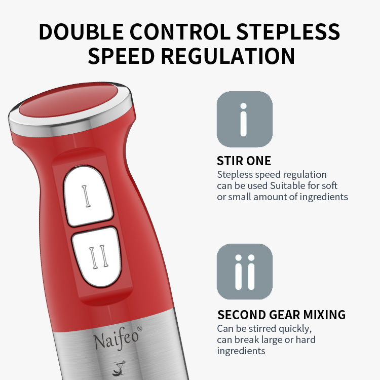 Custom 300W Multifunctional Cordless Rechargeable Handheld Immersion Stick Blender With Ergonomic Handle & Lightweight Design