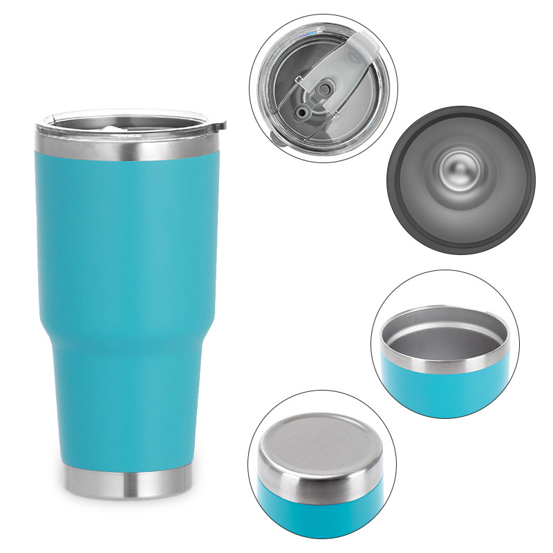 Wholesale 20oz 30oz Powder Coated Stainless Steel Double Wall Insulated Vacuum Coffee Mugs Car Tumblers Cups Travel Mugs