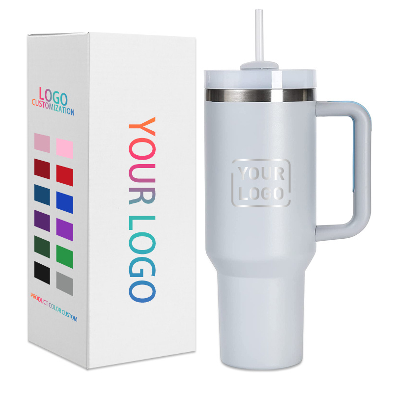 Wholesale 40 oz Sublimation blank Quencher 40oz Mug With Handle Custom Stainless Steel Adventure Vacuum Tumbler inStock