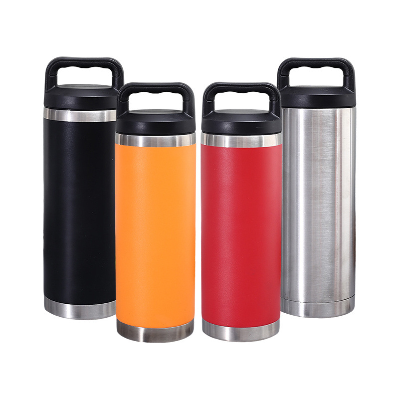 Custom 18oz 36oz 64oz Double Wall Vacuum Insulated Stainless Steel Powder Coated Dishwasher Safe Vacuum Water bottle